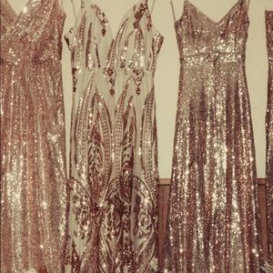 Rose gold sequin Dress